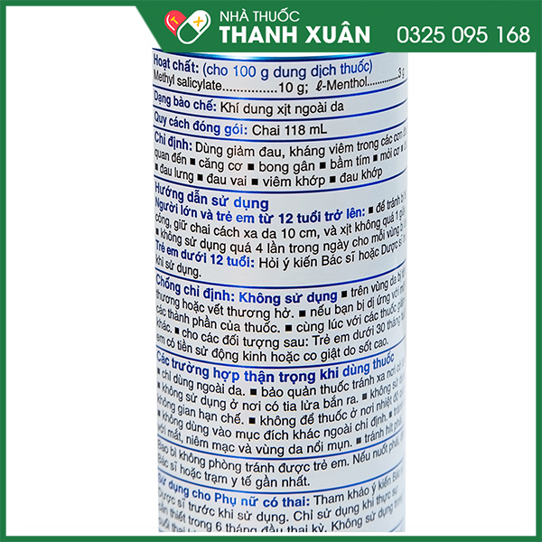Salonpas Jet Spray xịt giảm đau, kháng viêm cơ